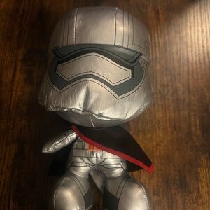 Silver Metallic Figure with Black Cape